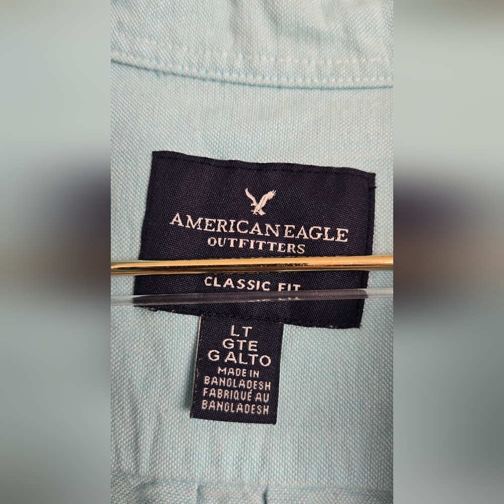 American Eagle Outfitters Light Blue Casual Button Down Long Sleeve Shirt - Picture 2 of 9